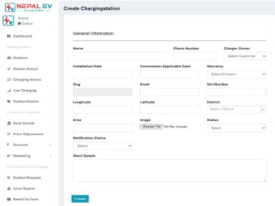 Add location and configure chargers (AC/DC)  